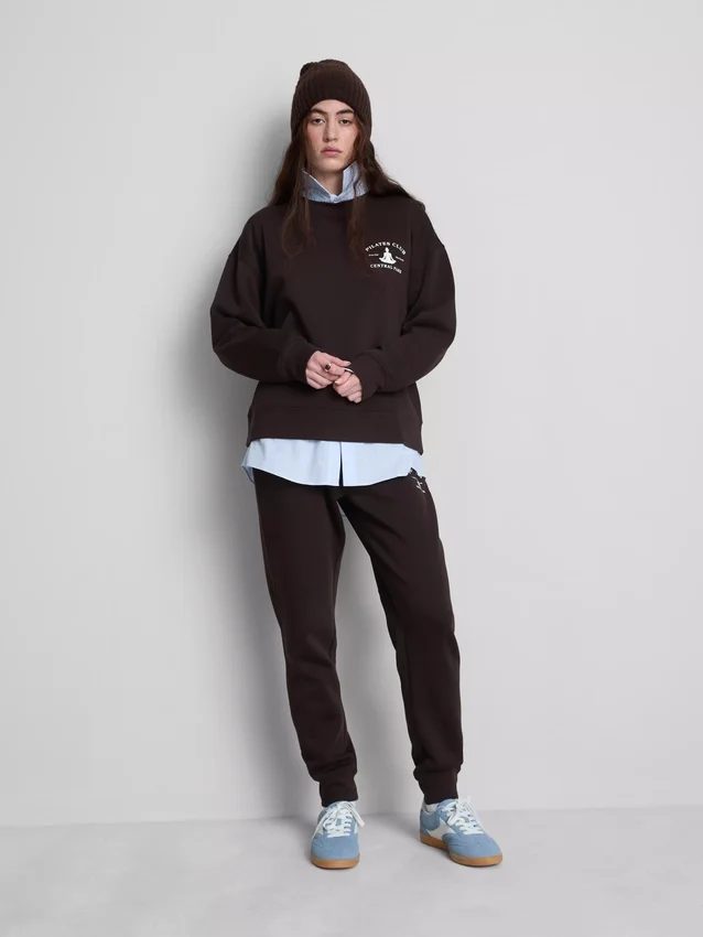 Pantaloni de Trening skinny din amestec de bumbac, cu imprimeu Pantaloni de Trening skinny din amestec de bumbac, cu imprimeu