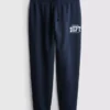 Pantaloni de Trening skinny din amestec de bumbac, cu imprimeu Pantaloni de Trening skinny din amestec de bumbac, cu imprimeu