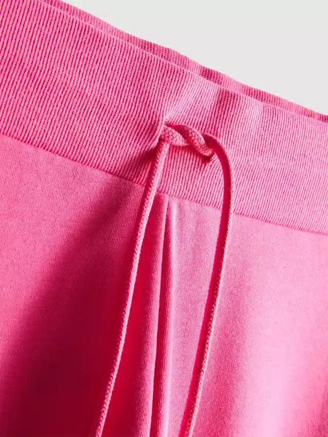 Pantaloni de Trening skinny din amestec de bumbac, cu imprimeu Pantaloni de Trening skinny din amestec de bumbac, cu imprimeu