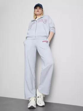 Pantaloni de Trening sport din amestec de bumbac, cu croi larg