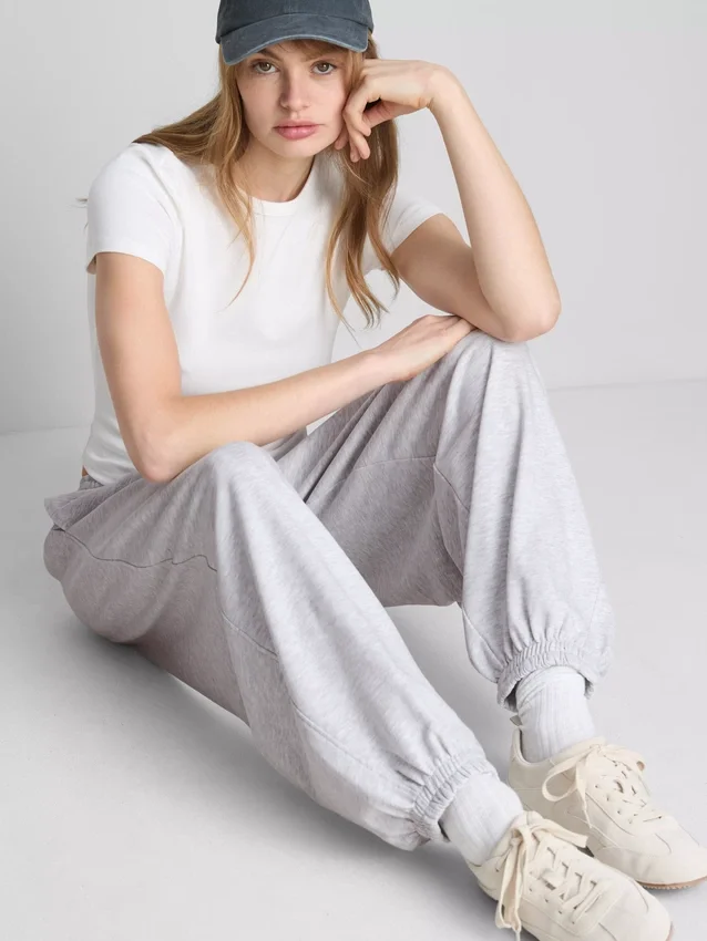 Pantaloni de Trening tip harem cu conținut ridicat de bumbac Pantaloni de Trening tip harem cu conținut ridicat de bumbac