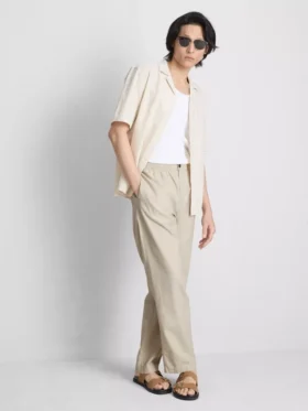 Pantaloni din amestec de in