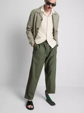 Pantaloni din amestec de in