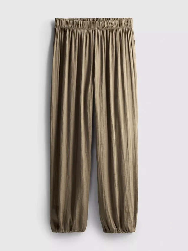Pantaloni din satin cu manșete „The Edit” Pantaloni din satin cu manșete „The Edit”