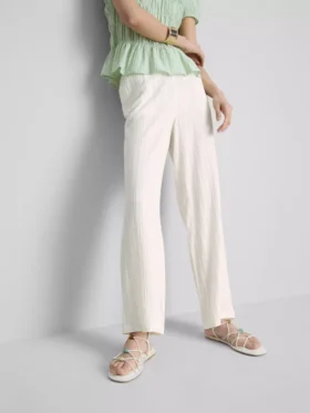 Pantaloni drepți cu efect de șifonare