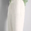 Pantaloni drepți cu efect de șifonare Pantaloni drepți cu efect de șifonare