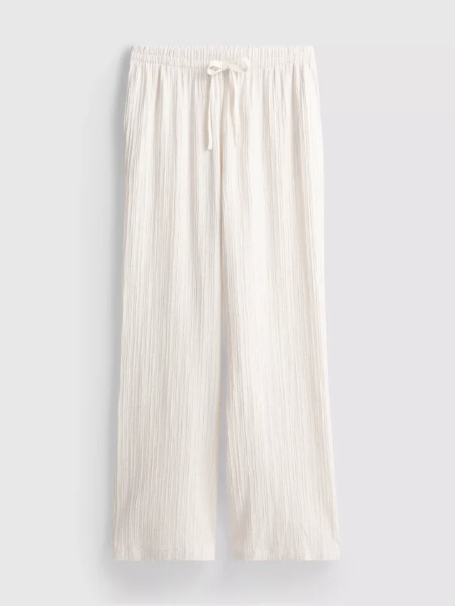 Pantaloni drepți cu efect de șifonare Pantaloni drepți cu efect de șifonare