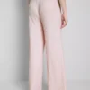 Pantaloni drepți cu șnur, cu aspect șifonat Pantaloni drepți cu șnur, cu aspect șifonat