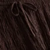 Pantaloni drepți cu șnur, cu aspect șifonat Pantaloni drepți cu șnur, cu aspect șifonat