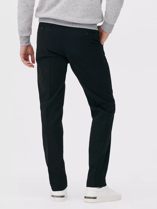 Pantaloni drepți din țesătură diagonală Pantaloni drepți din țesătură diagonală