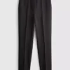 Pantaloni elastici cu pliuri și talie medie Pantaloni elastici cu pliuri și talie medie