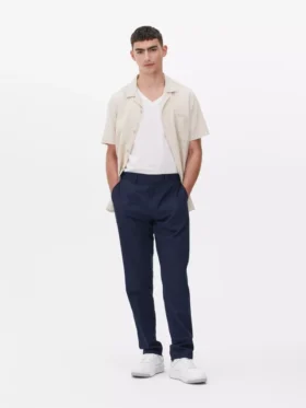 Pantaloni formali din sargă, croială slim Pantaloni formali din sargă, croială slim