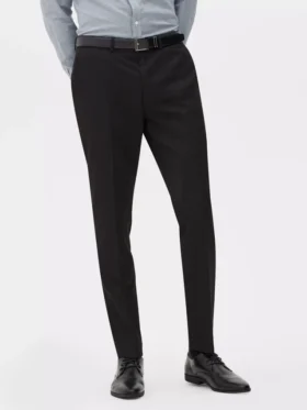 Pantaloni formali din sargă, croială slim Pantaloni formali din sargă, croială slim