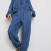 Pantaloni harem din denim cu conținut ridicat de bumbac de la Paula Echevarría Pantaloni harem din denim cu conținut ridicat de bumbac de la Paula Echevarría