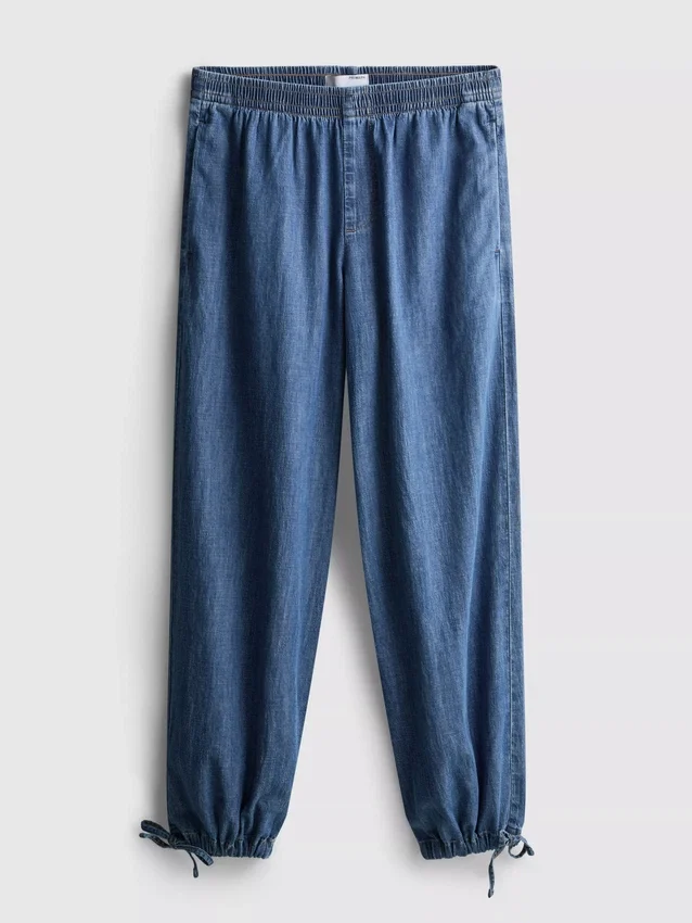 Pantaloni harem din denim cu conținut ridicat de bumbac de la Paula Echevarría Pantaloni harem din denim cu conținut ridicat de bumbac de la Paula Echevarría