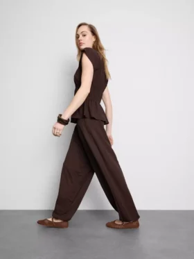 Pantaloni harem texturați