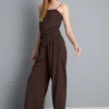 Pantaloni largi din jersey
