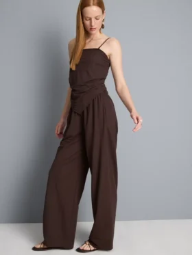 Pantaloni largi din jersey