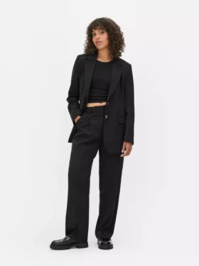 Pantaloni Lila cu croi drept