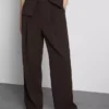 Pantaloni Lila cu croi drept Pantaloni Lila cu croi drept