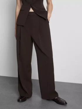Pantaloni Lila cu croi drept