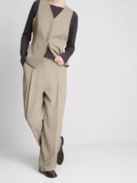 Pantaloni Lila cu croi drept
