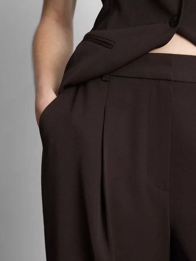 Pantaloni Lila cu croi drept Pantaloni Lila cu croi drept