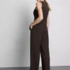 Pantaloni Lila cu croi drept Pantaloni Lila cu croi drept