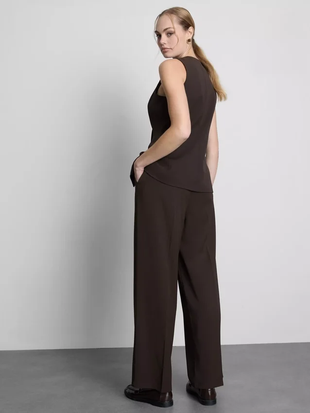 Pantaloni Lila cu croi drept Pantaloni Lila cu croi drept