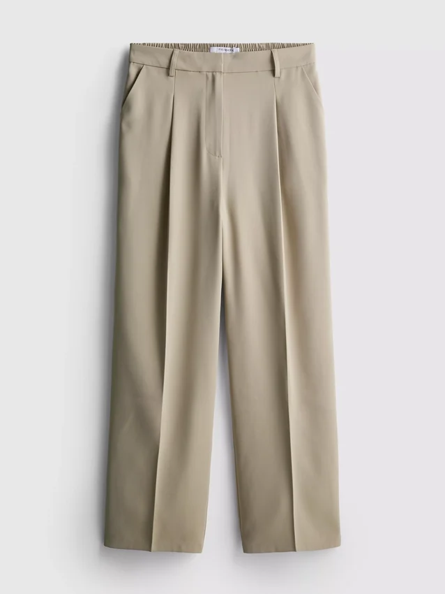 Pantaloni Lila cu croi drept Pantaloni Lila cu croi drept
