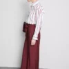Pantaloni palazzo cu detaliu fundă Pantaloni palazzo cu detaliu fundă