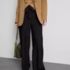 Pantaloni palazzo cu detaliu fundă Pantaloni palazzo cu detaliu fundă