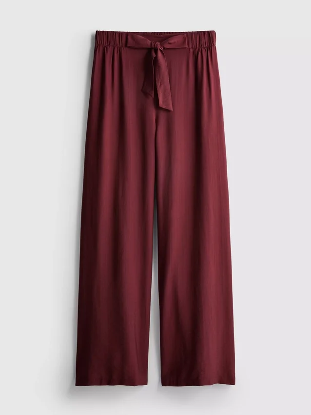 Pantaloni palazzo cu detaliu fundă Pantaloni palazzo cu detaliu fundă