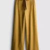 Pantaloni palazzo cu detaliu fundă