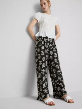 Pantaloni palazzo cu imprimeu