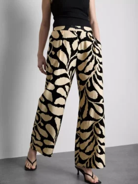 Pantaloni palazzo cu imprimeu