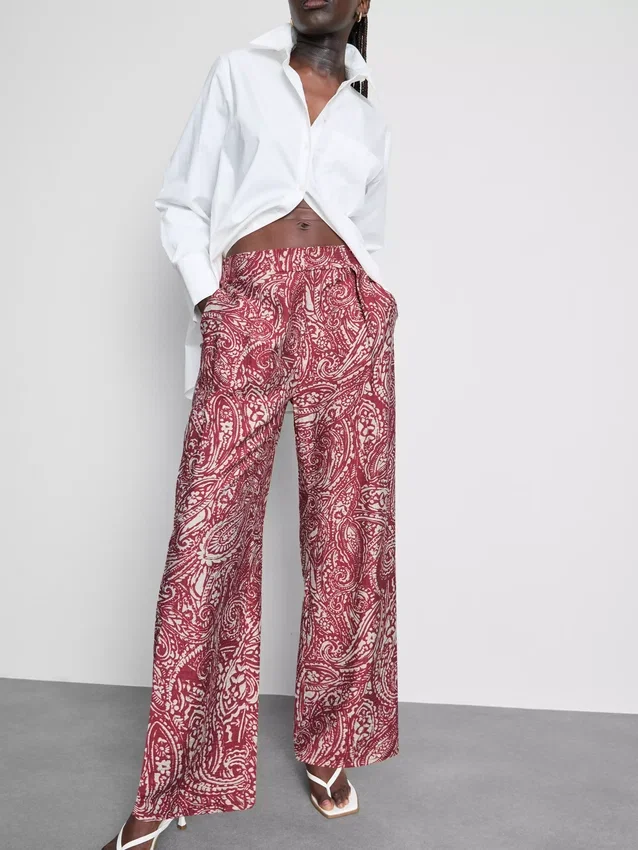 Pantaloni palazzo cu imprimeu Pantaloni palazzo cu imprimeu
