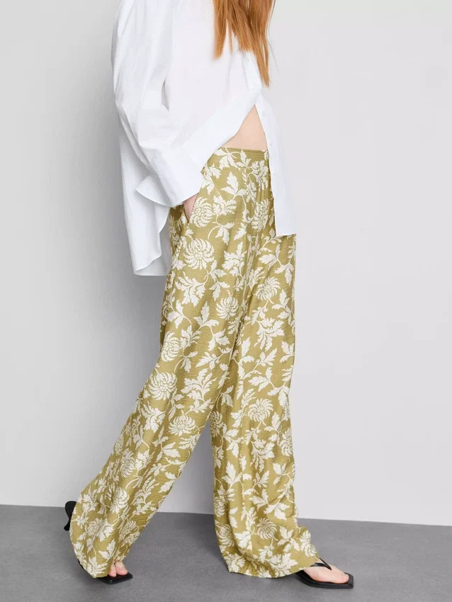 Pantaloni palazzo cu imprimeu Pantaloni palazzo cu imprimeu