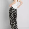 Pantaloni palazzo cu imprimeu