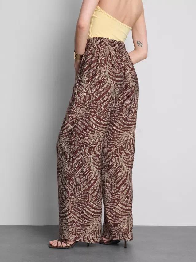 Pantaloni palazzo cu imprimeu Pantaloni palazzo cu imprimeu