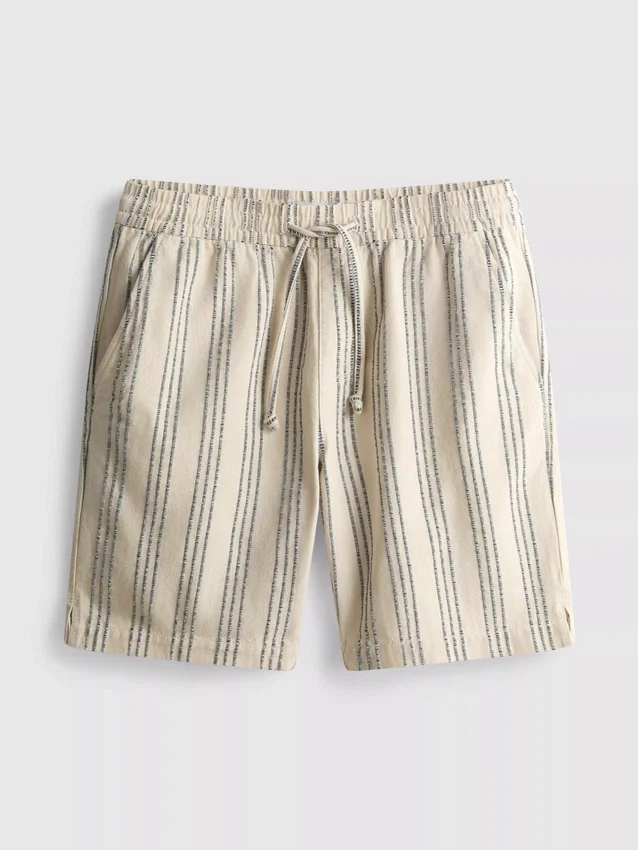 Pantaloni scurți bermuda cu dungi texturate Pantaloni scurți bermuda cu dungi texturate