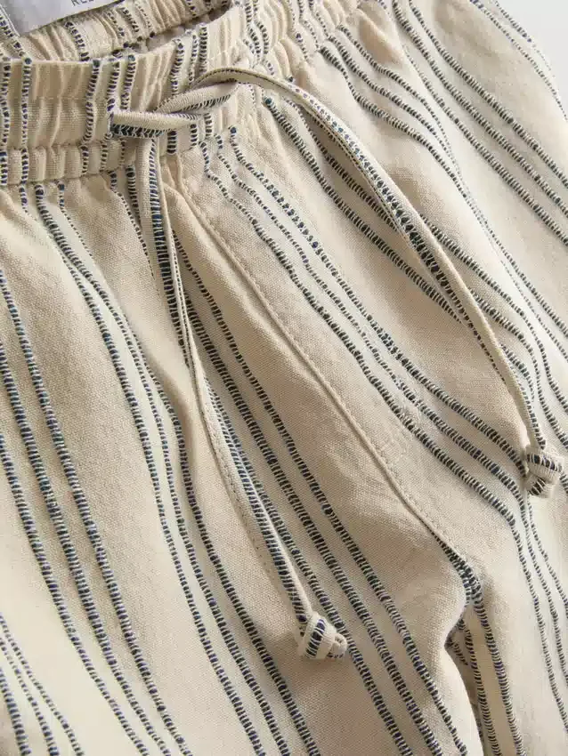 Pantaloni scurți bermuda cu dungi texturate Pantaloni scurți bermuda cu dungi texturate