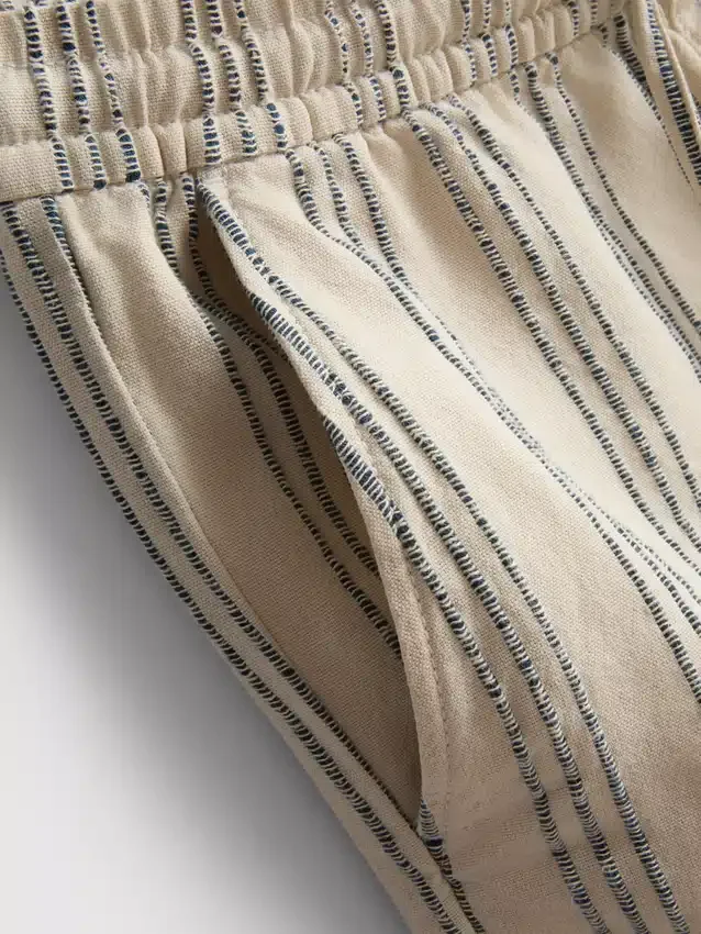 Pantaloni scurți bermuda cu dungi texturate Pantaloni scurți bermuda cu dungi texturate