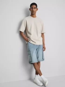 Pantaloni scurți cargo din denim