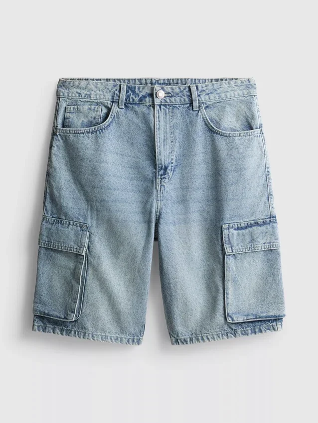 Pantaloni scurți cargo din denim Pantaloni scurți cargo din denim