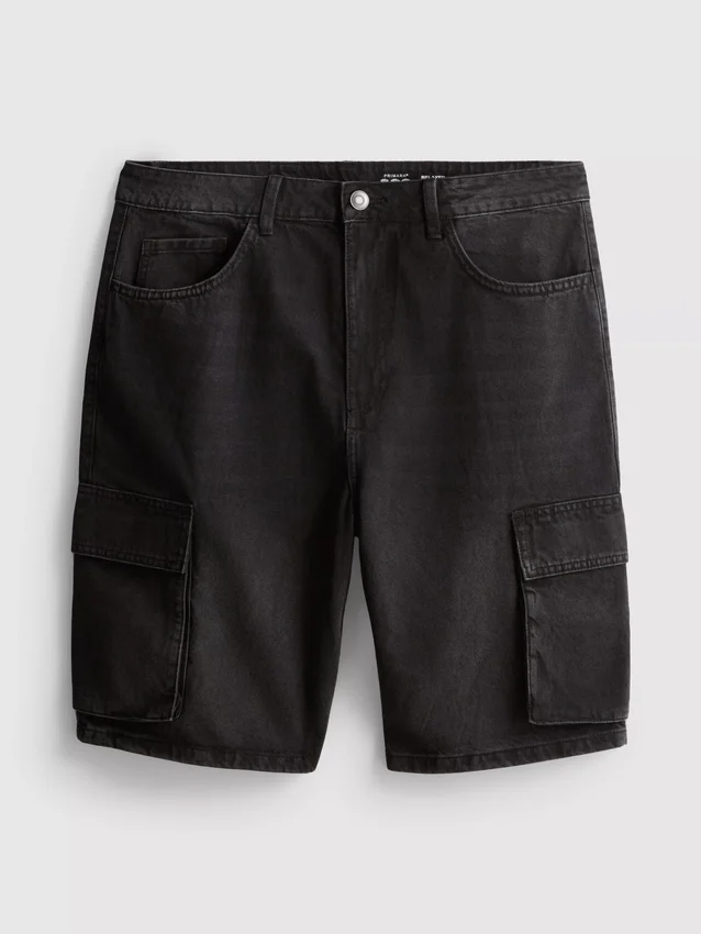 Pantaloni scurți cargo din denim Pantaloni scurți cargo din denim