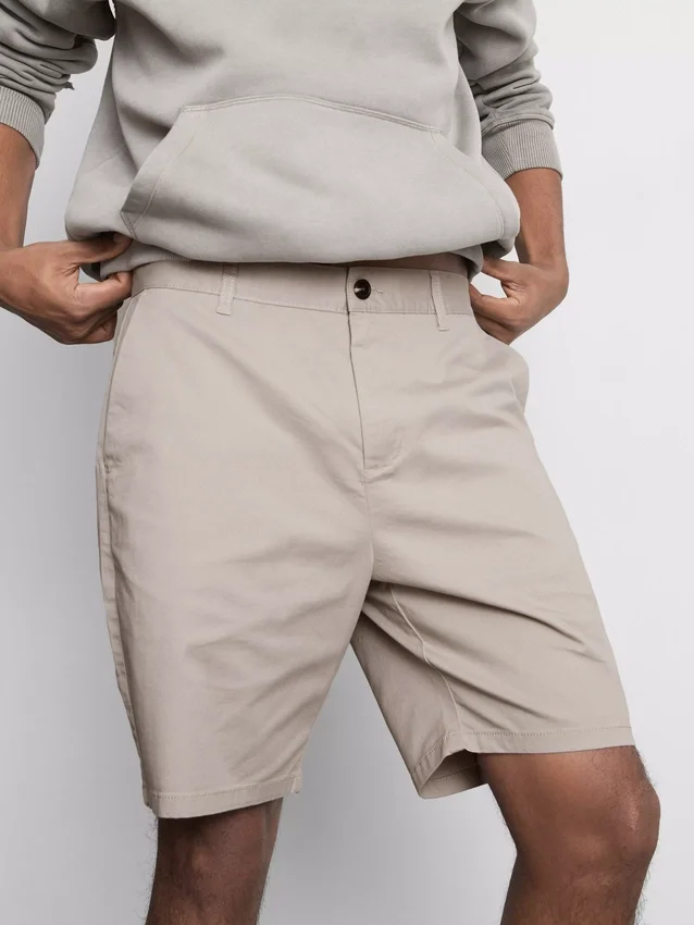 Pantaloni scurți chino cu conținut ridicat de bumbac Pantaloni scurți chino cu conținut ridicat de bumbac