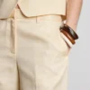 Pantaloni Scurți croiți din amestec de bumbac Pantaloni Scurți croiți din amestec de bumbac