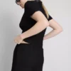 Pantaloni scurți cu șnur, cu aspect șifonat Pantaloni scurți cu șnur, cu aspect șifonat