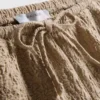 Pantaloni scurți cu șnur, cu aspect șifonat Pantaloni scurți cu șnur, cu aspect șifonat